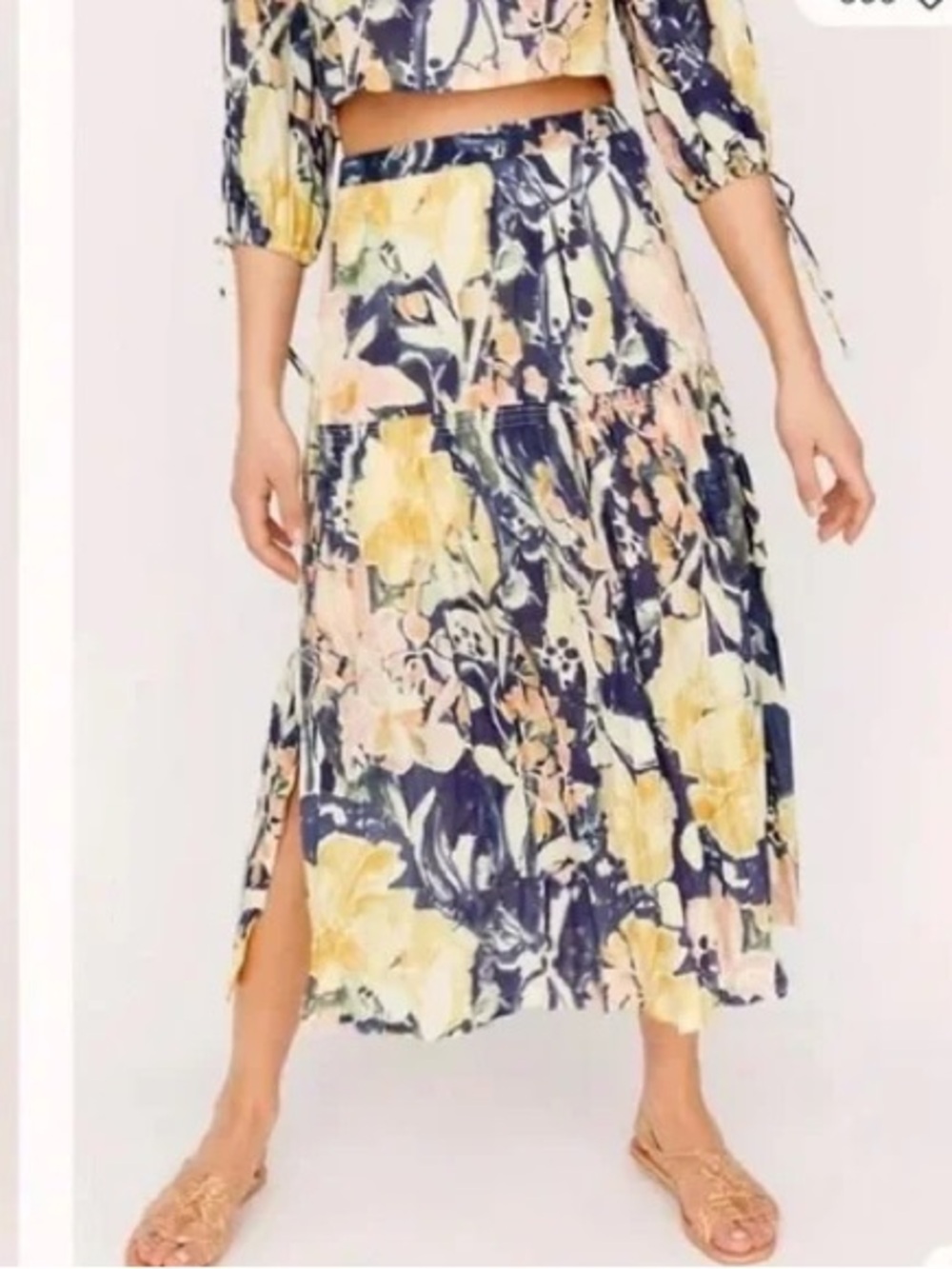 Free People Shasta Floral Skirt